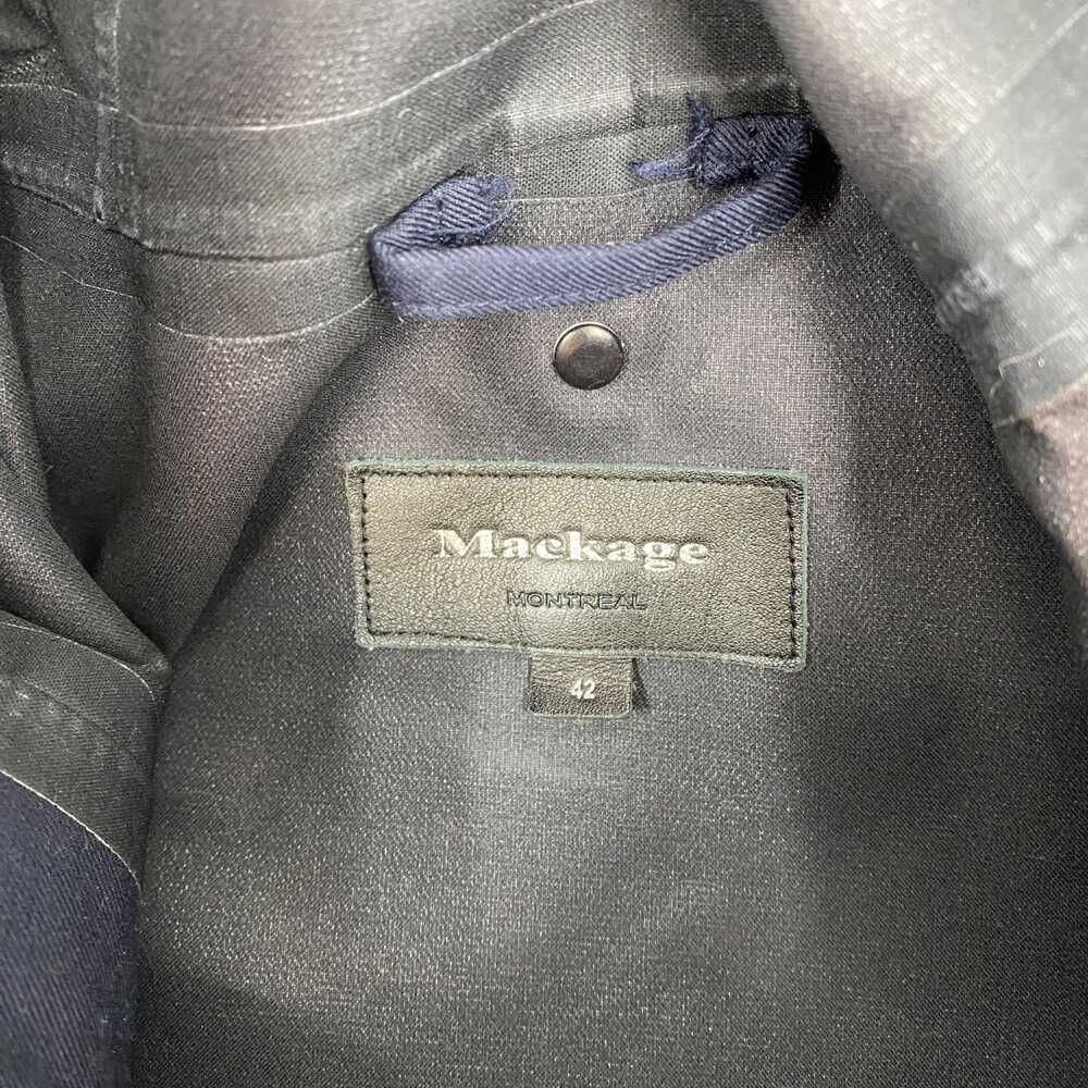 Mackage Navy Blue Raincoat | XL Regular Poly/Rayon Shell - Picture 3 of 11